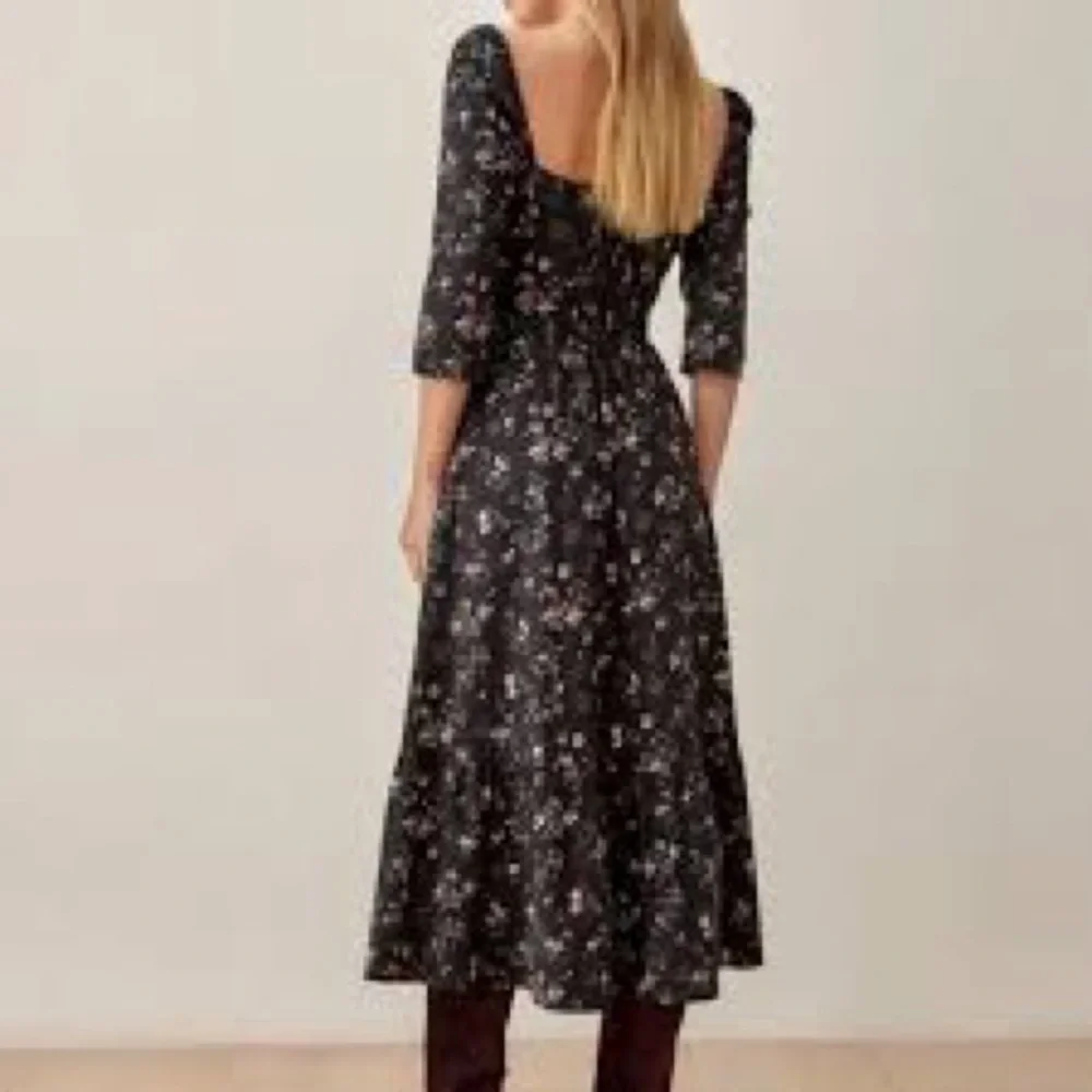 Reformation Cyprus Organic Cotton Blend Floral Midi Dress Size 6 Party Summer - Picture 2 of 9